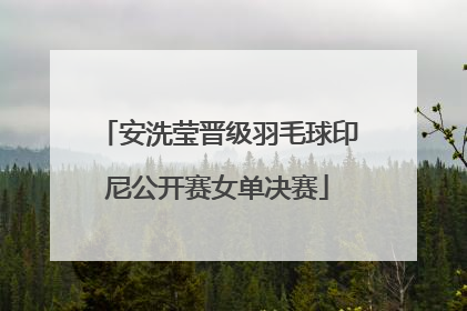 安洗莹晋级羽毛球印尼公开赛女单决赛