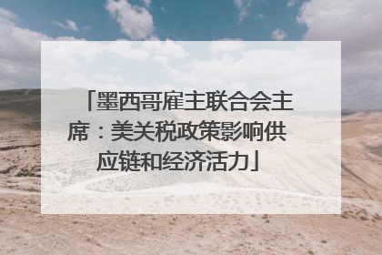 墨西哥雇主联合会主席：美关税政策影响供应链和经济活力