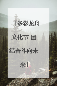 多彩龙舟文化节 团结奋斗向未来