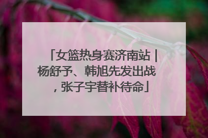 女篮热身赛济南站｜杨舒予、韩旭先发出战，张子宇替补待命