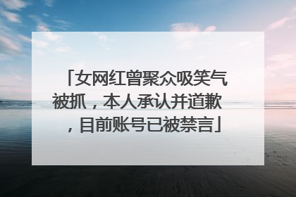 女网红曾聚众吸笑气被抓，本人承认并道歉，目前账号已被禁言