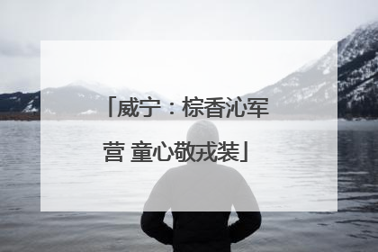 威宁：棕香沁军营 童心敬戎装