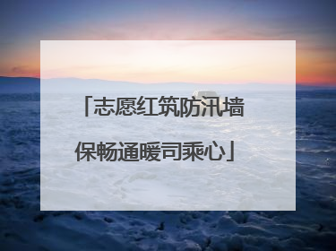 志愿红筑防汛墙 保畅通暖司乘心