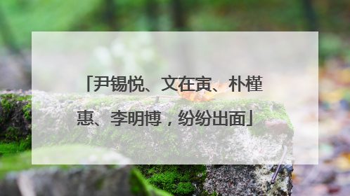 尹锡悦、文在寅、朴槿惠、李明博，纷纷出面