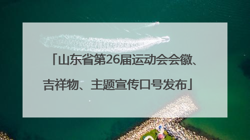 山东省第26届运动会会徽、吉祥物、主题宣传口号发布