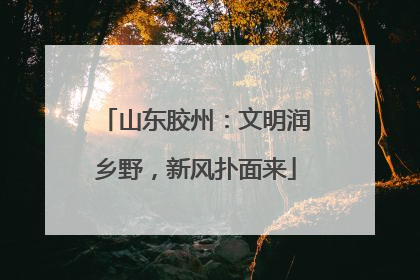 山东胶州：文明润乡野，新风扑面来