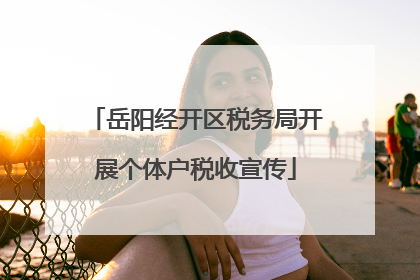 岳阳经开区税务局开展个体户税收宣传