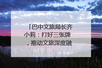 巴中文旅局长齐小莉：打好三张牌，推动文旅深度融合｜文旅局长说