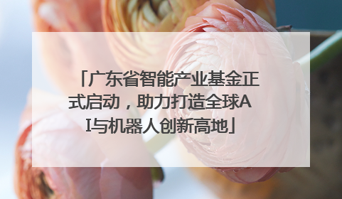广东省智能产业基金正式启动，助力打造全球AI与机器人创新高地