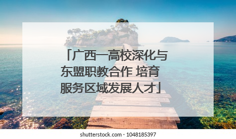 广西一高校深化与东盟职教合作 培育服务区域发展人才