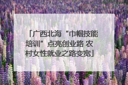 广西北海“巾帼技能培训”点亮创业路 农村女性就业之路变宽
