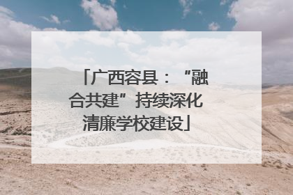 广西容县：“融合共建”持续深化清廉学校建设