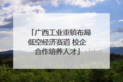 广西工业重镇布局低空经济赛道 校企合作培养人才