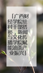 广西财经学院驻村干部搭桥，新闻与文化传播学院赋能油茶产业振兴