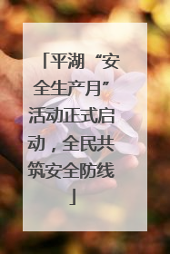 平湖“安全生产月”活动正式启动，全民共筑安全防线