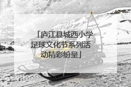 庐江县城西小学足球文化节系列活动精彩纷呈