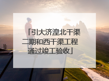 引大济湟北干渠二期和西干渠工程通过竣工验收