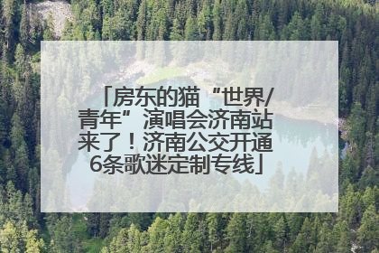 房东的猫“世界/青年”演唱会济南站来了！济南公交开通6条歌迷定制专线