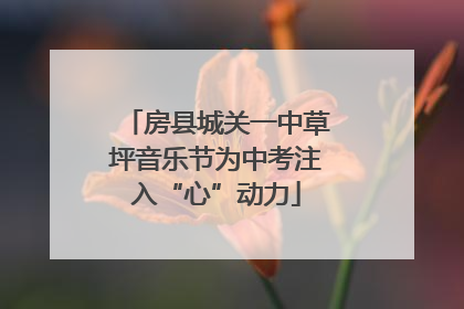 房县城关一中草坪音乐节为中考注入“心”动力