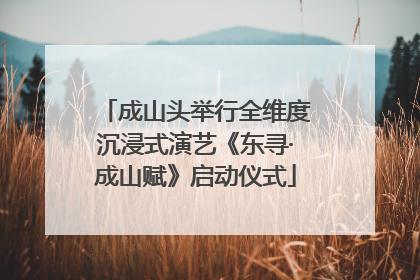 成山头举行全维度沉浸式演艺《东寻·成山赋》启动仪式