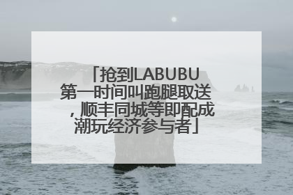 抢到LABUBU第一时间叫跑腿取送，顺丰同城等即配成潮玩经济参与者