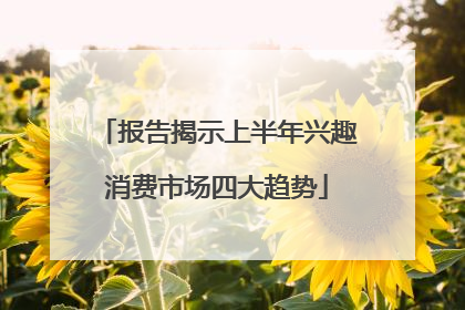 报告揭示上半年兴趣消费市场四大趋势
