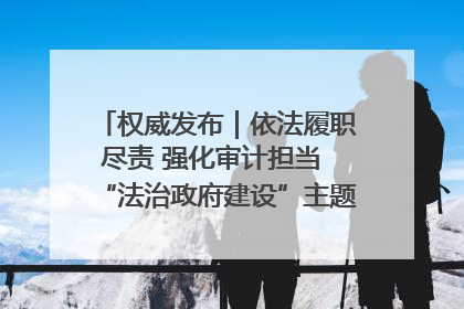 权威发布｜依法履职尽责 强化审计担当 “法治政府建设”主题系列新闻发布会市审计局专场召开
