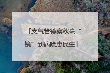 支气管镜察秋毫“镜”到病除惠民生