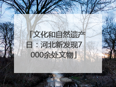 文化和自然遗产日：河北新发现7000余处文物