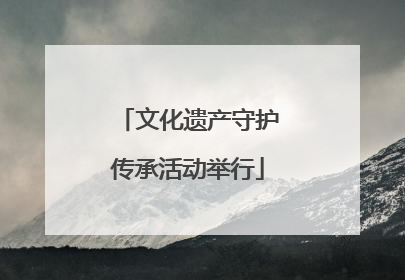 文化遗产守护传承活动举行