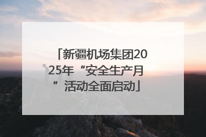 新疆机场集团2025年“安全生产月”活动全面启动