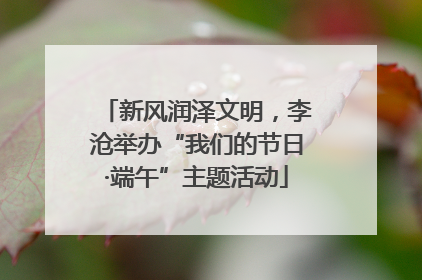新风润泽文明，李沧举办“我们的节日·端午”主题活动