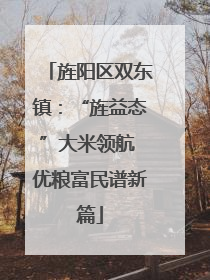 旌阳区双东镇：“旌益态”大米领航 优粮富民谱新篇