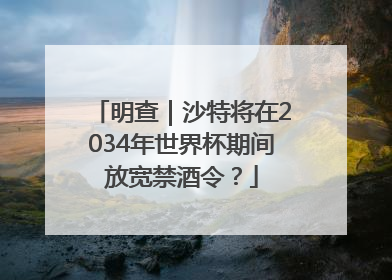 明查｜沙特将在2034年世界杯期间放宽禁酒令？