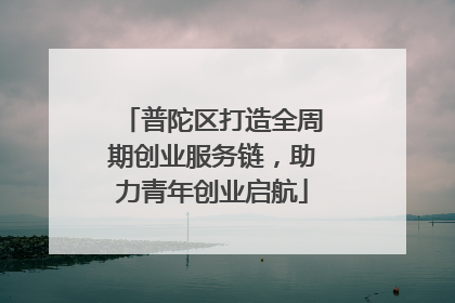 普陀区打造全周期创业服务链，助力青年创业启航