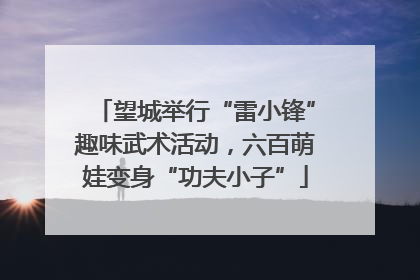 望城举行“雷小锋”趣味武术活动，六百萌娃变身“功夫小子”