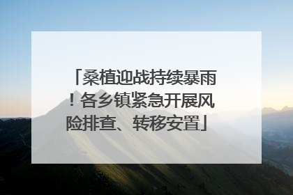 桑植迎战持续暴雨！各乡镇紧急开展风险排查、转移安置