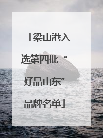 梁山港入选第四批“好品山东”品牌名单