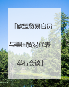 欧盟贸易官员与美国贸易代表举行会谈
