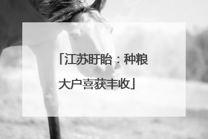 江苏盱眙：种粮大户喜获丰收