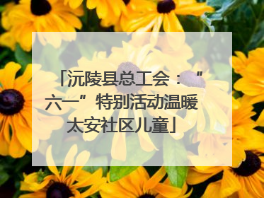 沅陵县总工会：“六一”特别活动温暖太安社区儿童