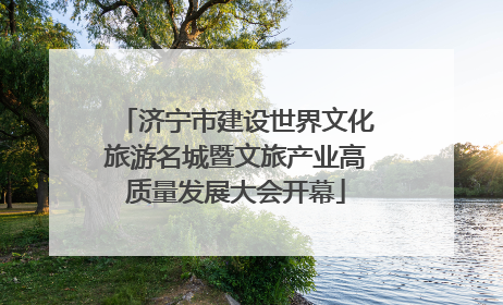 济宁市建设世界文化旅游名城暨文旅产业高质量发展大会开幕