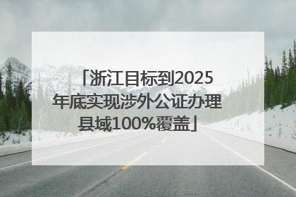 浙江目标到2025年底实现涉外公证办理县域100%覆盖