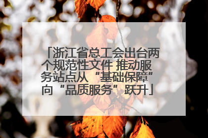 浙江省总工会出台两个规范性文件 推动服务站点从“基础保障”向“品质服务”跃升