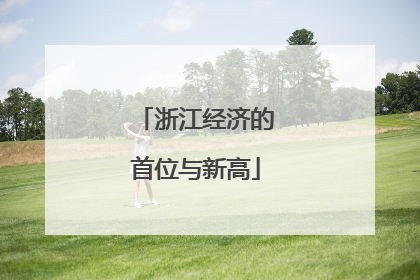 浙江经济的首位与新高