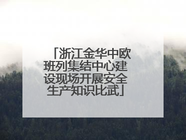 浙江金华中欧班列集结中心建设现场开展安全生产知识比武