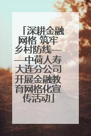 深耕金融网格 筑牢乡村防线——中荷人寿大连分公司开展金融教育网格化宣传活动