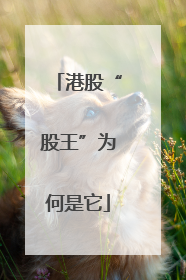 港股“股王”为何是它