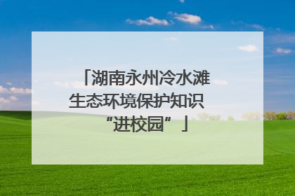湖南永州冷水滩生态环境保护知识“进校园”