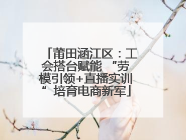 莆田涵江区：工会搭台赋能 “劳模引领+直播实训”培育电商新军